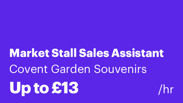 Market Stall Sales Assistant