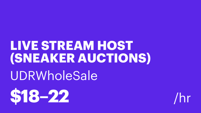 LIVE STREAM HOST (SNEAKER AUCTIONS)