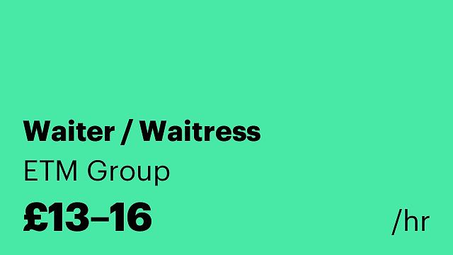 Waiter / Waitress