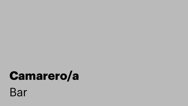 Camarero/a