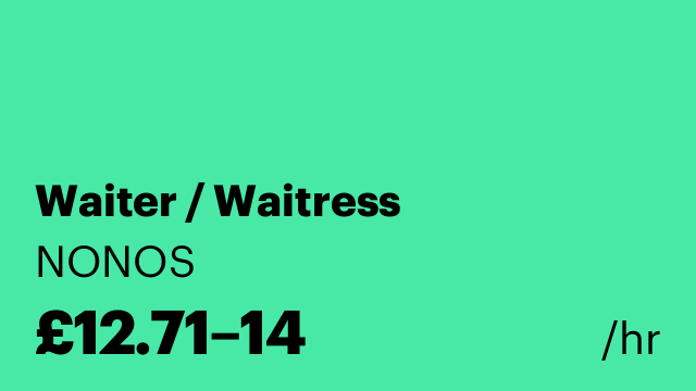 Waiter / Waitress