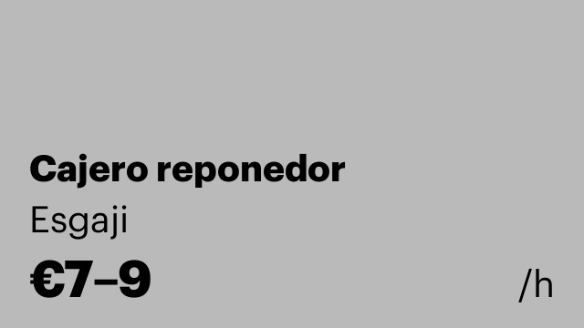 Cajero reponedor
