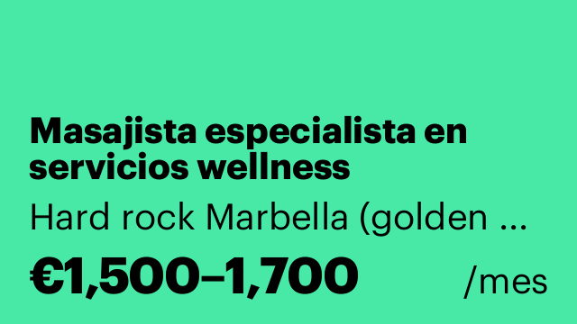 Masajista especialista en servicios wellness