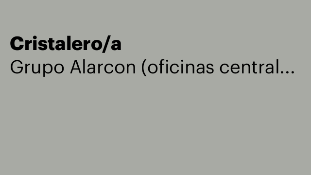 Cristalero/a