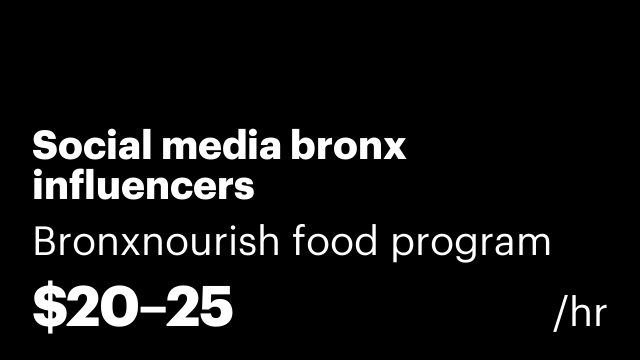 Social media bronx influencers