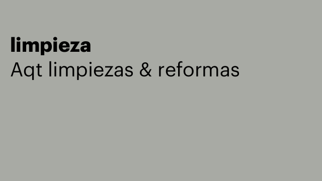 limpieza
