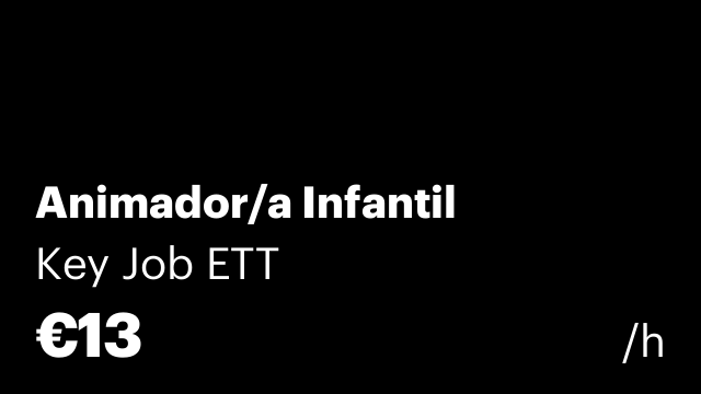 Animador/a Infantil