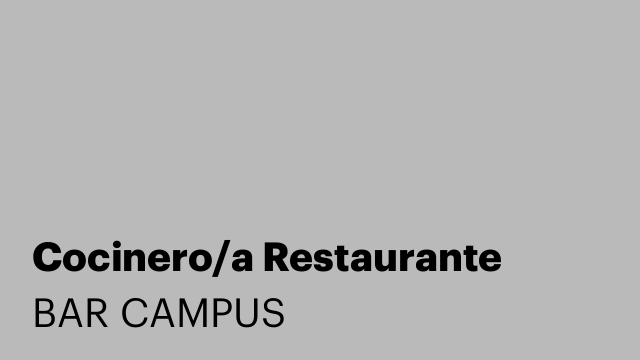 Cocinero/a Restaurante