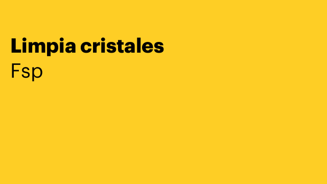 Limpia cristales