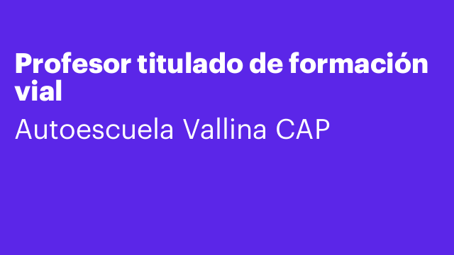 Profesor titulado de formación vial