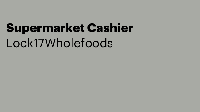 Supermarket Cashier
