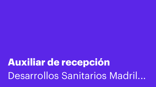 Auxiliar de recepción