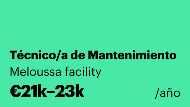 Técnico/a de Mantenimiento