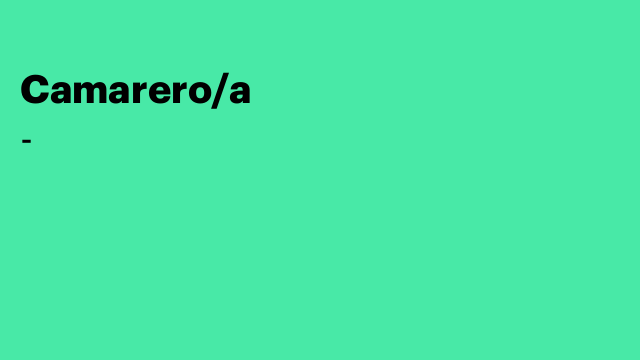 Camarero/a