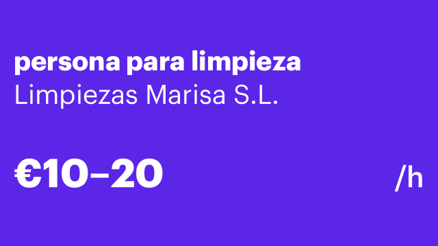 persona para limpieza