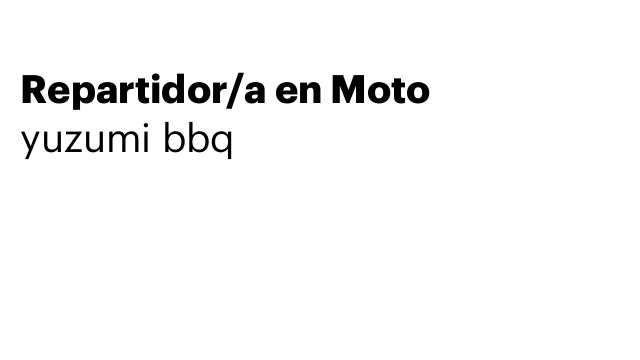Repartidor/a en Moto