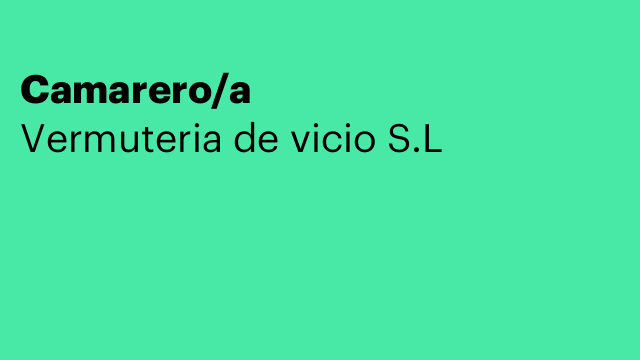 Camarero/a