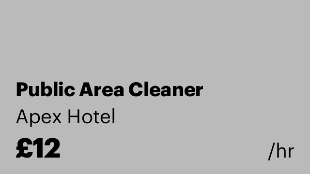 Public Area Cleaner