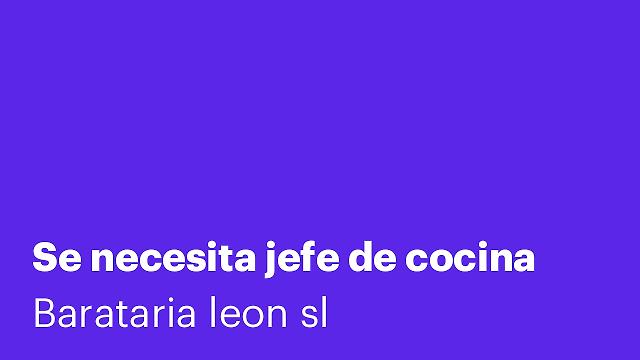 Se necesita jefe de cocina