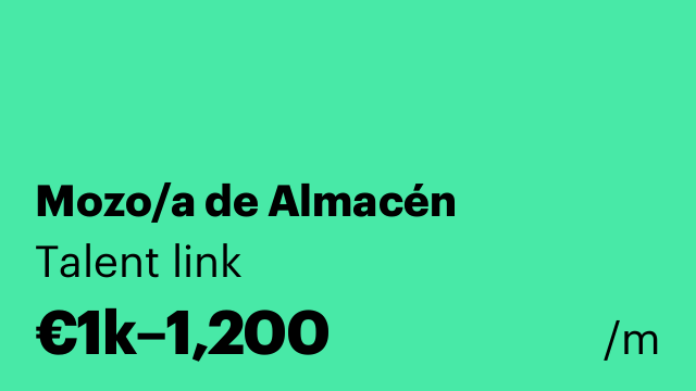 Mozo/a de Almacén