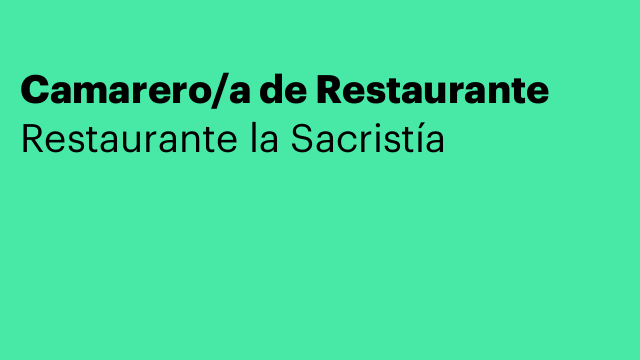 Camarero/a de Restaurante