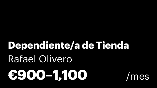 Dependiente/a de Tienda