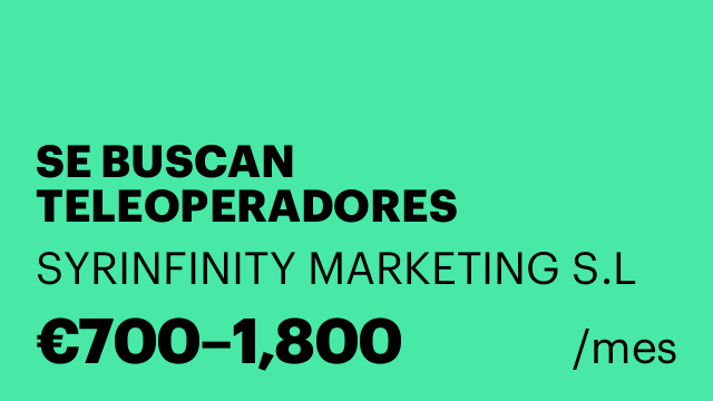 SE BUSCAN TELEOPERADORES