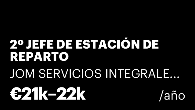 2º JEFE DE ESTACIÓN DE REPARTO