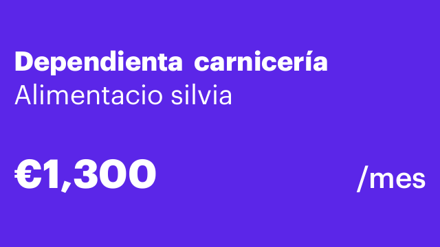 Dependienta  carnicería