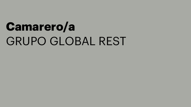 Camarero/a