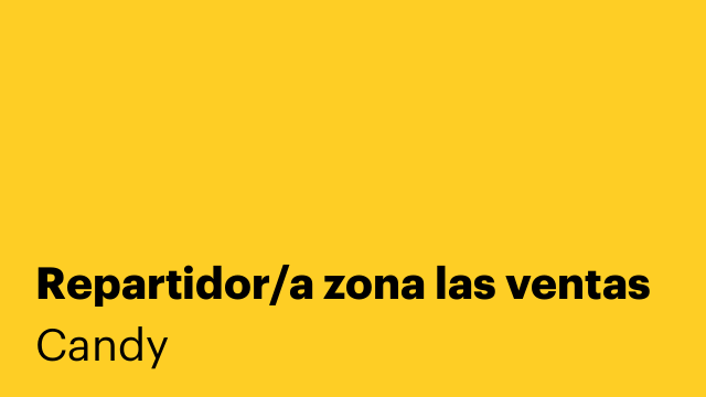 Repartidor/a zona las ventas