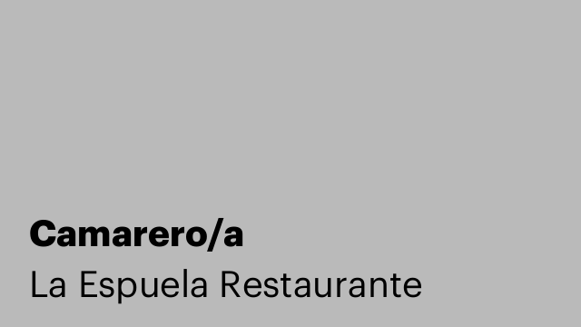 Camarero/a