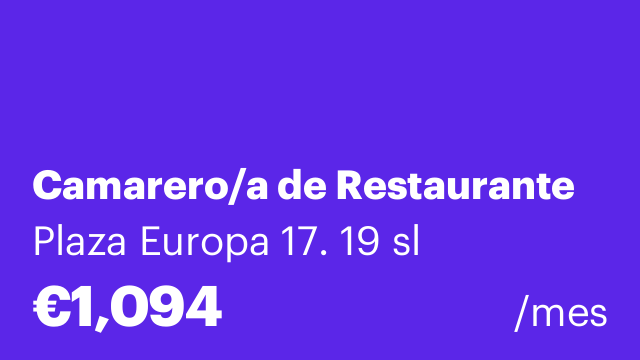 Camarero/a de Restaurante