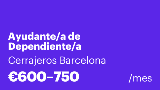 Ayudante/a de Dependiente/a
