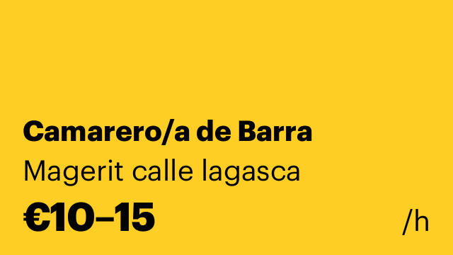 Camarero/a de Barra