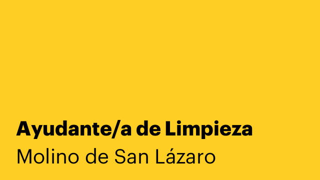 Ayudante/a de Limpieza