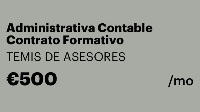 Administrativa Contable Contrato Formativo