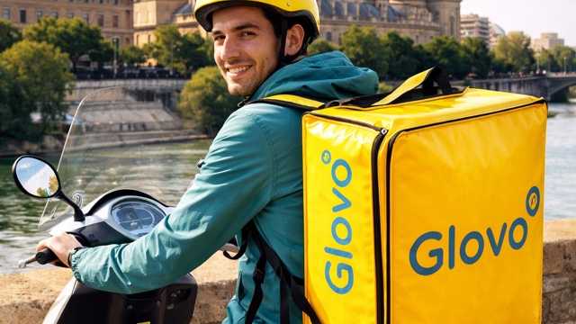 Repartidor/a app Glovo con moto