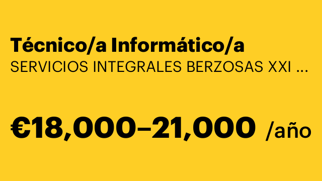 Técnico/a Informático/a