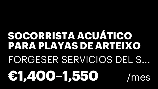 SOCORRISTA ACUÁTICO PARA PLAYAS DE ARTEIXO