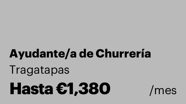 Ayudante/a de Churrería