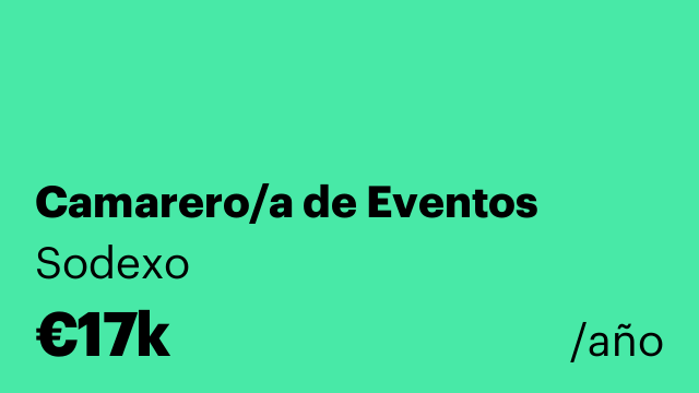 Camarero/a de Eventos