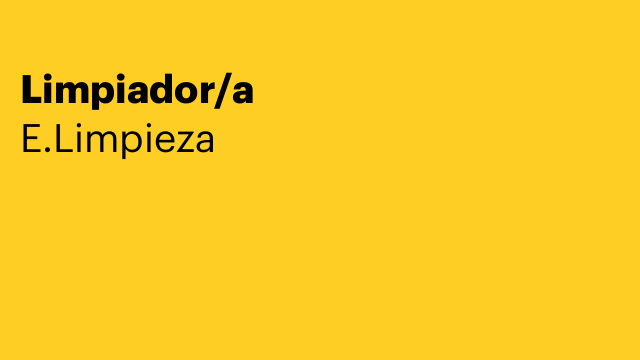 Limpiador/a