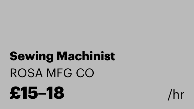Sewing Machinist