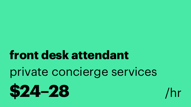 front desk attendant