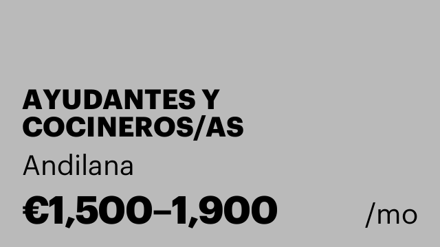 AYUDANTES Y COCINEROS/AS