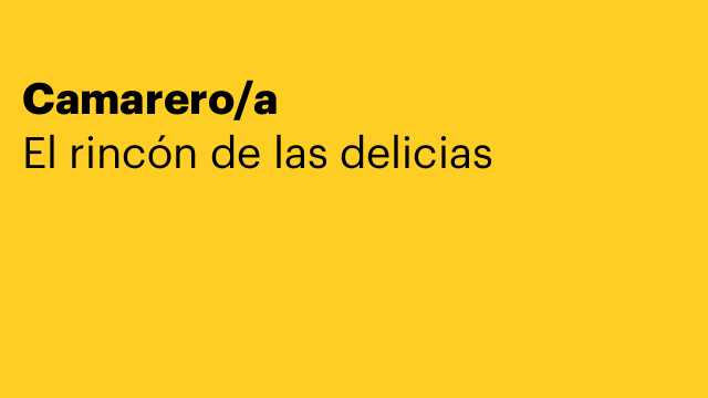 Camarero/a