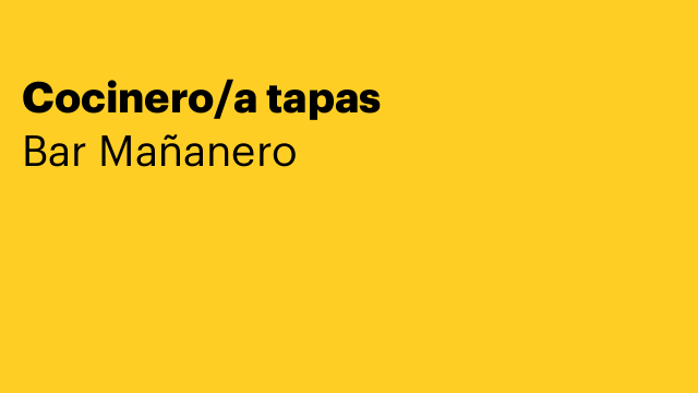 Cocinero/a tapas