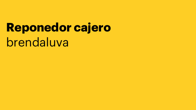 Reponedor cajero