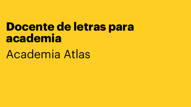 Docente de letras para academia